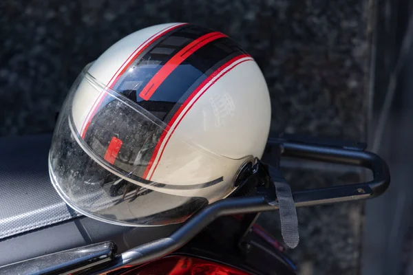 Open Face Helmet Motorcycle Seat Protection Gear — Stock fotografie