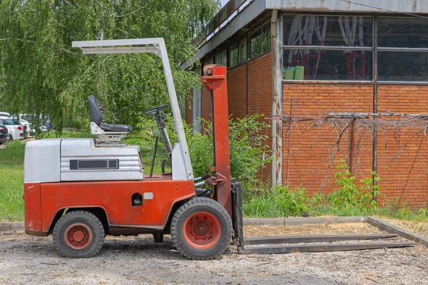 Vehículo Carretilla Elevadora Diesel Viejo Afuera — Foto de Stock