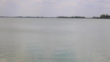 Calm Water of Palic Lake Nature Park Hot Summer Day pan