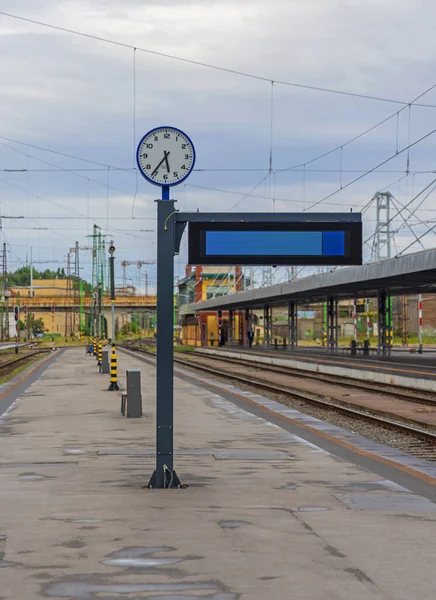 Empty Platform Train Station Budapest Hungary — 图库照片