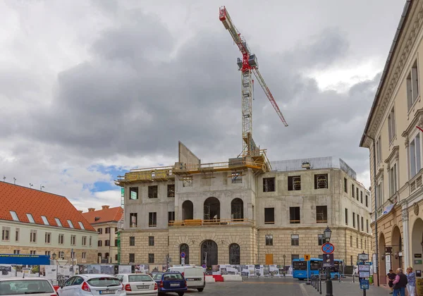 Budapest Hungary July 2022 Construction Site Historic Buda Castle Palace — Stok fotoğraf