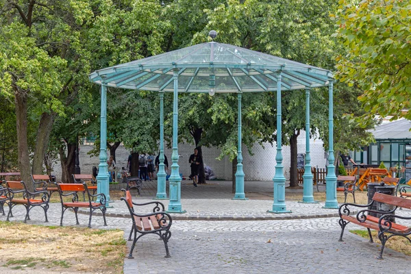 Budapest Hungary July 2022 Ironwork Gazebo Structure Trinity Park Garden —  Fotos de Stock