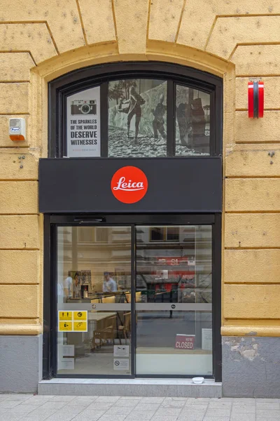 Budapest Hungary July 2022 Famous Leica Boutique Store Vaci Street — Foto de Stock