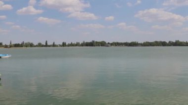 Clean Water of Palic Lake Nature Park Hot Summer Day Panorama
