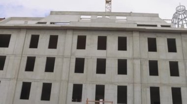 Concrete Works Construction Site Building Renovation at Buda Castle pan