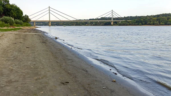 Liberty Bridge Danube River Novi Sad Serbia Hot Summer Day — ストック写真