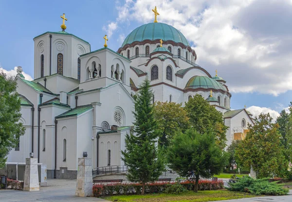 Two Serbian Orthodox Churches Saint Sava Belgrade — Stock Photo, Image
