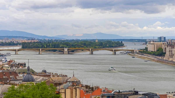 Margit Híd Duna Felett Budapest Magyarország — Stock Fotó