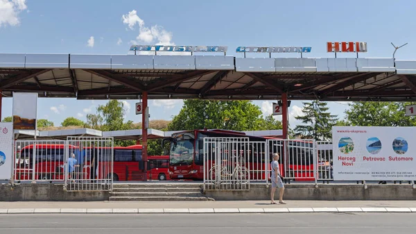 Nis Serbien Augusti 2022 Express Coach Travel Lines Busstation City — Stockfoto