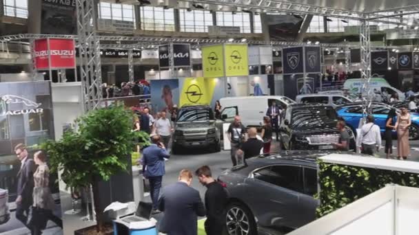 Belgrád Szerbia 2022 Május Járművek Tömegek Car Show Rendezvényen Nagy — Stock videók