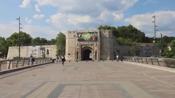Νις Σερβία Αυγούστου 2022 Είσοδος Πύλη Stambol Στο Παλιό Οχυρό — Αρχείο Βίντεο