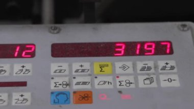 Sayma Makinesi Kırmızı Led Ekran Numarası Yazdırma Ofisi