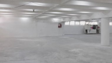 Boş Salon Fabrikası Yapı Beyaz Salon Işıkları Panorama 'da