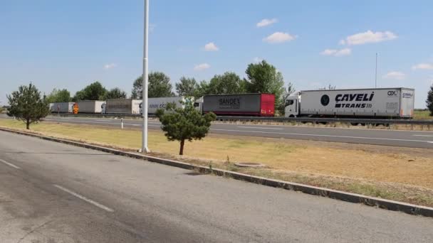 Horgos Roszke Hungria Agosto 2022 Long Line European Border Entry — Vídeo de Stock