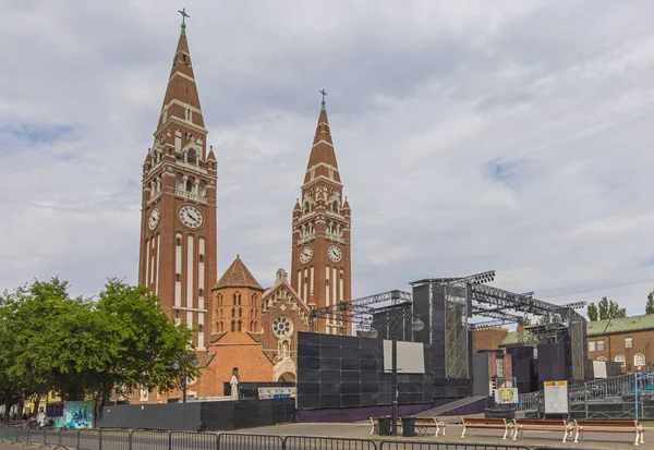 Szeged Maďarsko Července 2022 Dočasné Jeviště Stánky Místo Konání Před — Stock fotografie