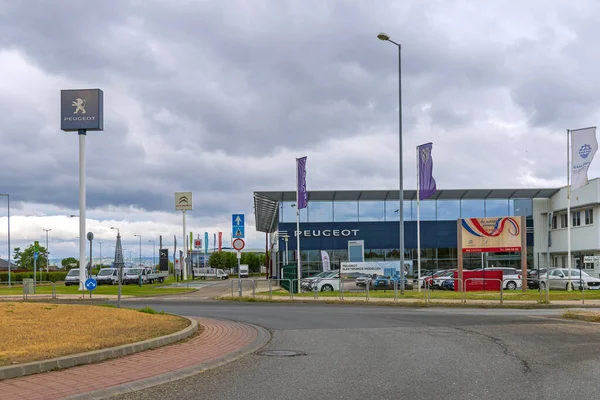 Boedapest Hongarije Juli 2022 Peugeot Center Franse Autodealer — Stockfoto