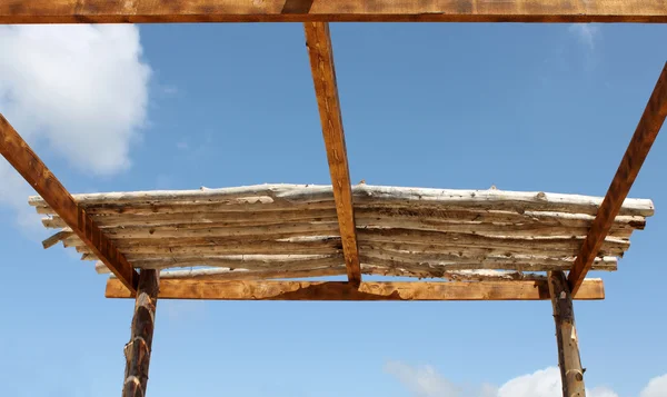 Techo de madera en progreso — Foto de Stock