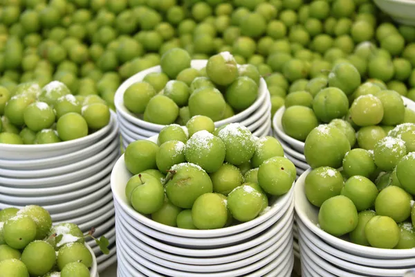 Ciruelas verdes — Foto de Stock