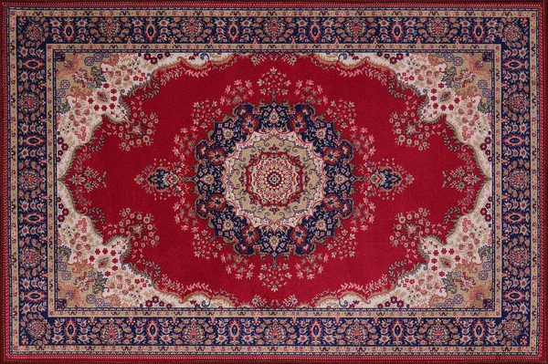 Closeup of an ornamental Turkish rug.