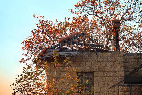 Part Traditional Lebanese House Autumn — Stock Photo, Image