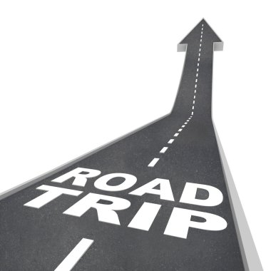 Road trip kelimeler sokak eğlence için tatil macera