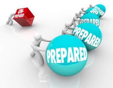 Prepared Vs Unprepared Advantage of Being Ready or Unready clipart