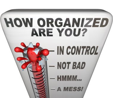 How Organized Are You Thermometer Measure Neat Order clipart