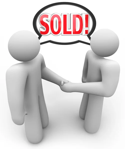 Sold Buyer Seller Salesperson Customer Handshake — Stock Photo, Image