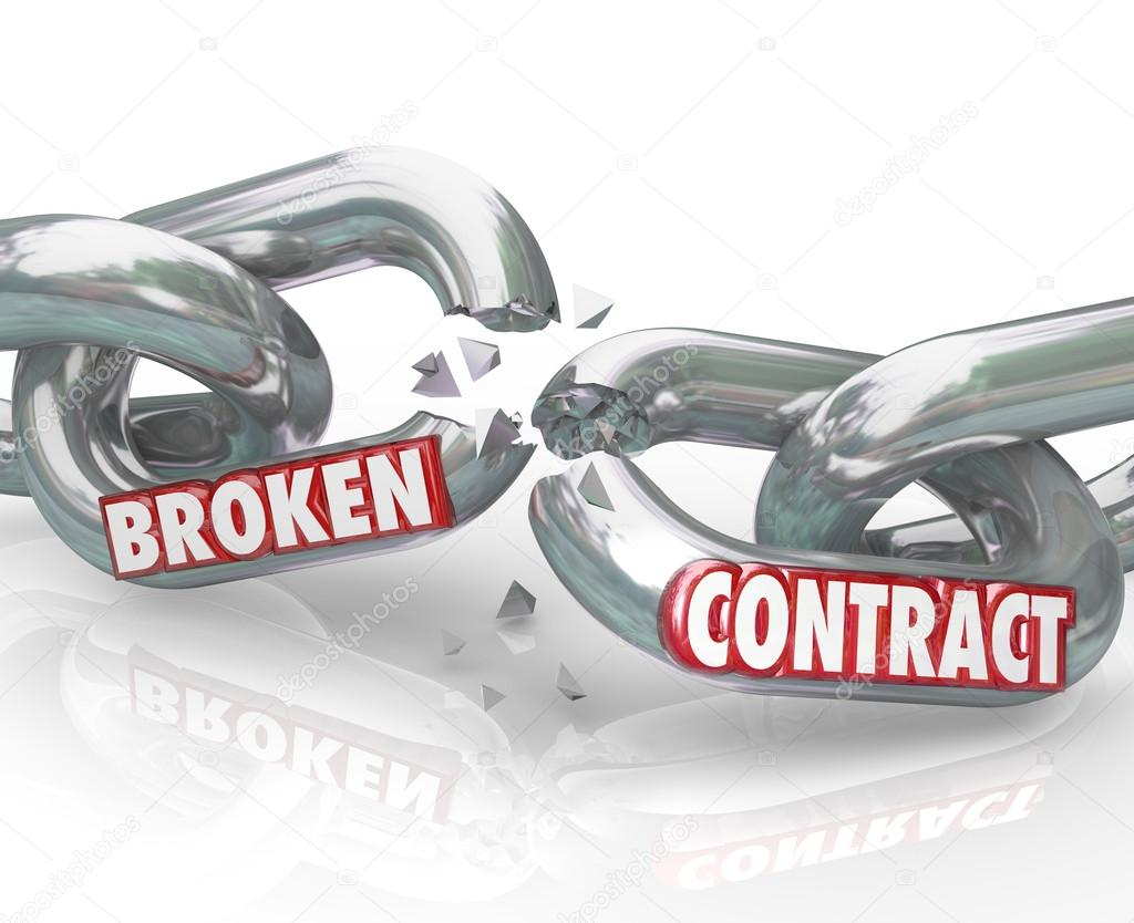 Broken Contract Chain Links Separated Ending the Agreement