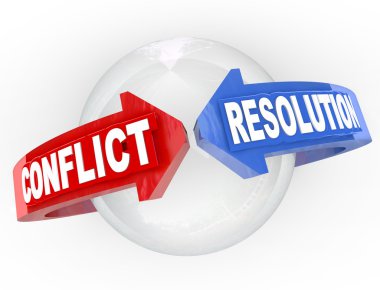 Conflict Resolution Resolve Dispute Arrows Meet Agreement clipart