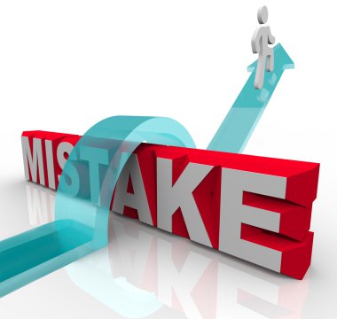 Mistake Word Person Overcoming Error to Success clipart