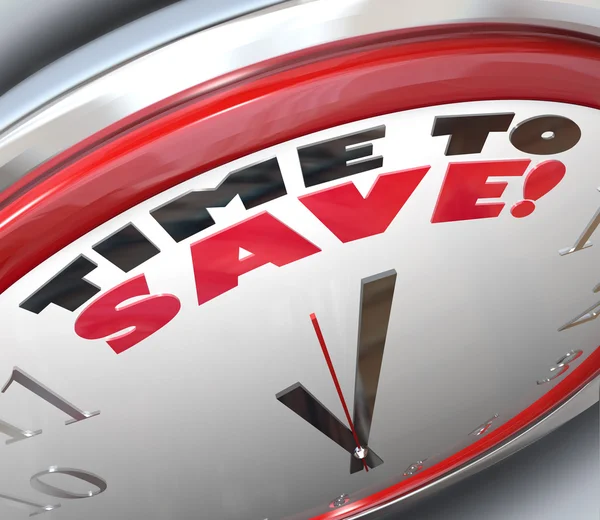 Время сэкономить сбережения по часам — стоковое фото
