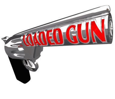 Loaded Gun Ready to Shoot Crime Shooting Danger clipart
