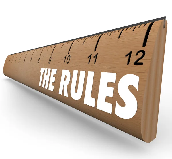 The Rules Ruler Guidelines Regulations Laws Limits — Stock Photo, Image