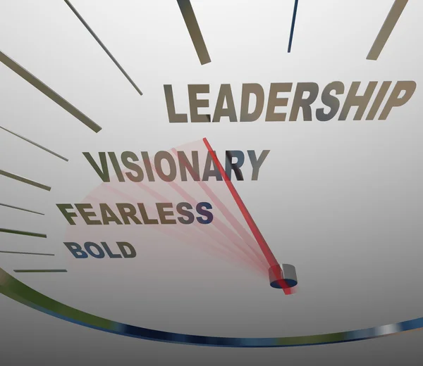 Leadership Tachimetro Vision Direzione coraggiosa senza paura — Foto Stock