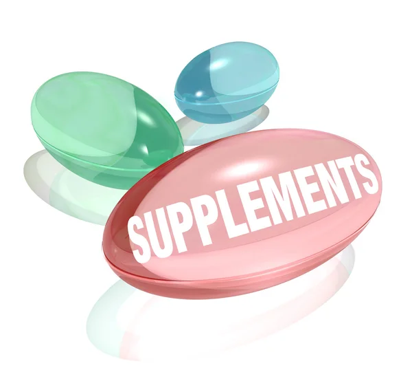 Supplements Vitamins for Healthy Living Wellness — Stock Photo, Image