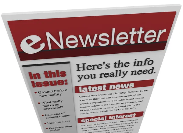 ENewsletter Issue Email Information Articles Update — Stock Photo, Image