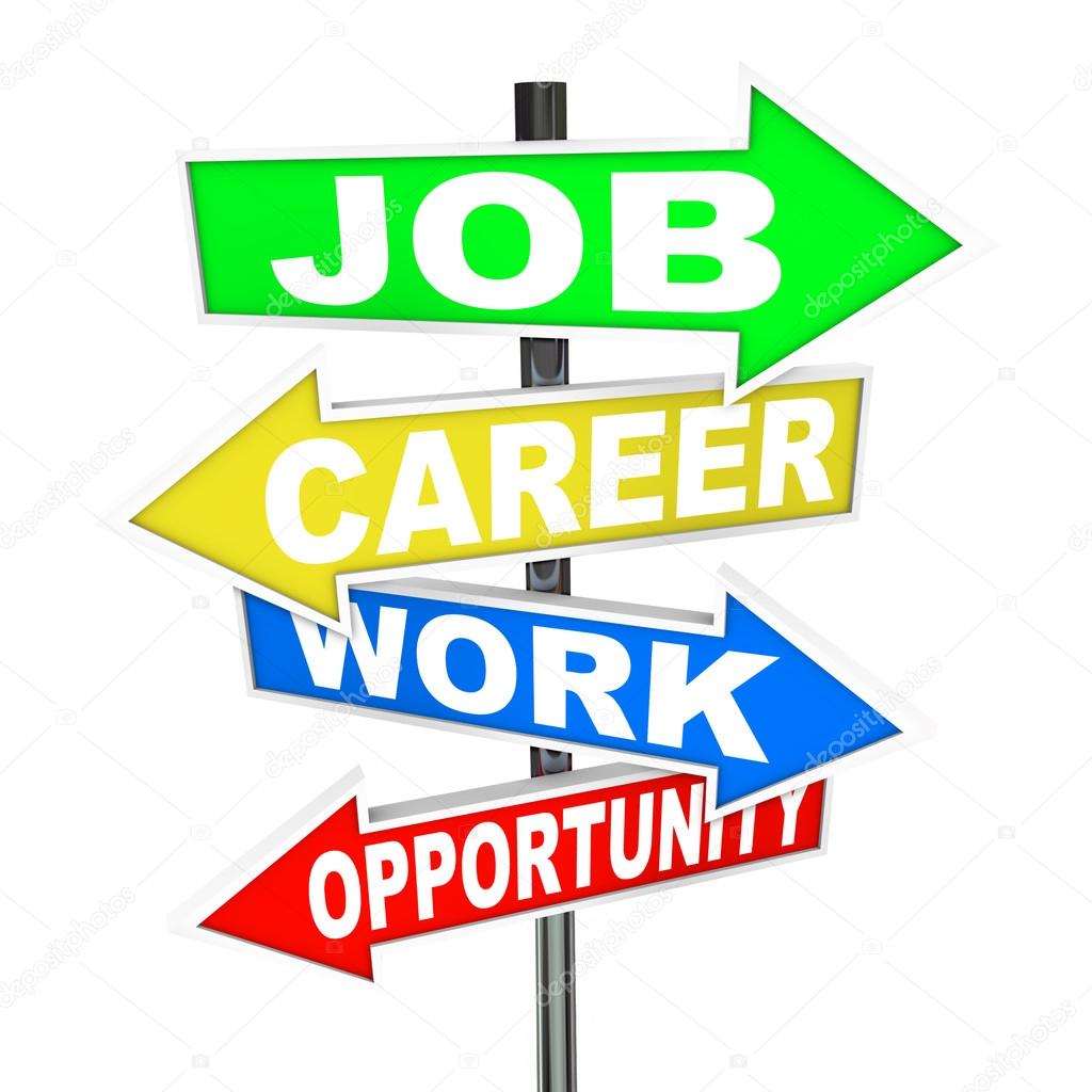 Job Career Work Opportunity Words Road Signs Stock Photo by ©iqoncept  14741291