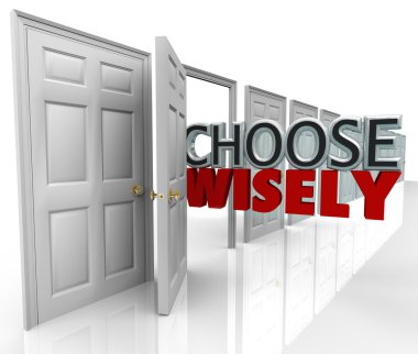 Choose Wisely Many Doors Best Selection clipart