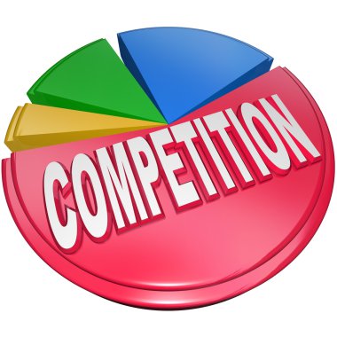 Competition Pie Chart Market Share Competitors Pieces clipart
