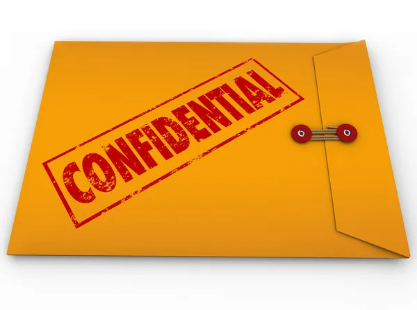 Konfidentiell klassificerade kuvert hemlig information — Stockfoto