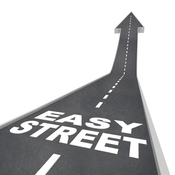 Easy Street luxus gazdag élet gondtalan gazdagság út — Stock Fotó