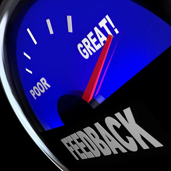 Feedback Fuel Gauge Opiniões de clientes Comentários — Fotografia de Stock