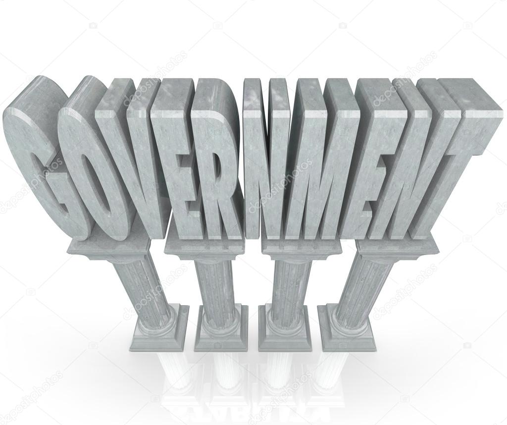 Government Word Marble Columns Establishment Power