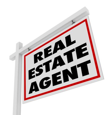 Real Estate Agent Sign Advertising Agency clipart