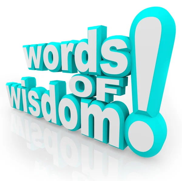 Mots de Sagesse 3d Mots Conseils Information — Photo