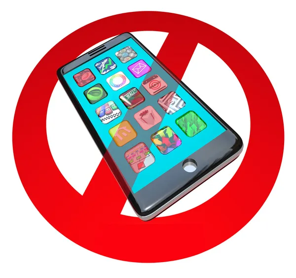 Nem okos telefon nem igényelnek Cell Phone telefon beszélgetés — Stock Fotó