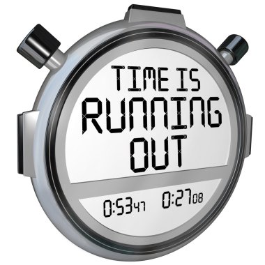 Kronometre timer saat zaman çalışıyor