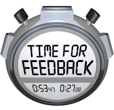Time for Feedback Words Stopwatch Timer Seeking Comments clipart