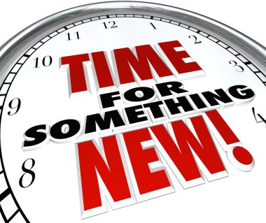 Time for Something New Clock Update Upgrade Change clipart